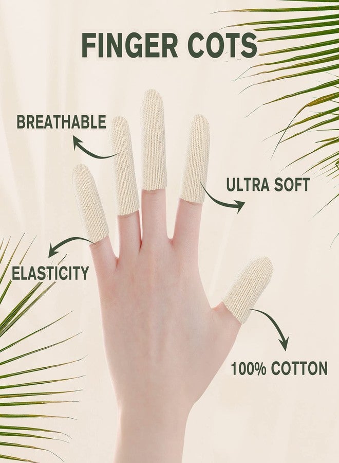 Evridwear Cotton Finger Cots Cotton Cushion 20PCS for Cracked Skin, Eczema, Calluses, Moisture Wicking, Finger Protection for Men & Women (Short Length) - Image 2